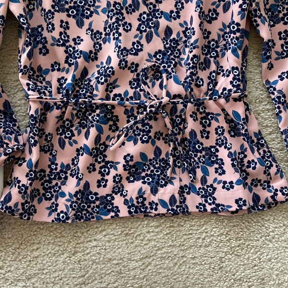 J. Crew Drapey Crepe Faux Wrap Top - Picture 5 of 10